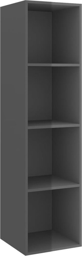 vidaXL-Tv-wandmeubel-37x37x142,5-cm-bewerkt-hout-hoogglans-grijs