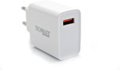 Technaxx TX-197 USB-A Snellader - 18W - QC 3.0 Oplader - 3x Sneller - Wit