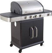 Bol.com Cook'in Garden - Gasbarbecue FIDGI 4 met thermometer - 4 branders + 145kW fornuis aanbieding