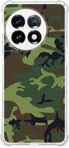 Smartphone hoesje OnePlus 11 Anti-shock Hoesje met foto met transparante rand Camouflage