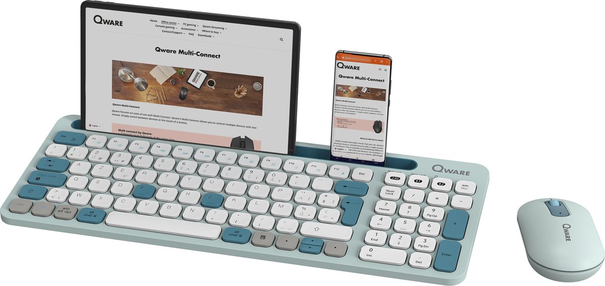 Qware Office - Design - Clavier - Sans Fil - Multiconnect