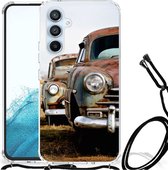 Mobiel Case Geschikt voor Samsung Galaxy A54 5G Telefoon Hoesje met doorzichtige rand Vintage Auto