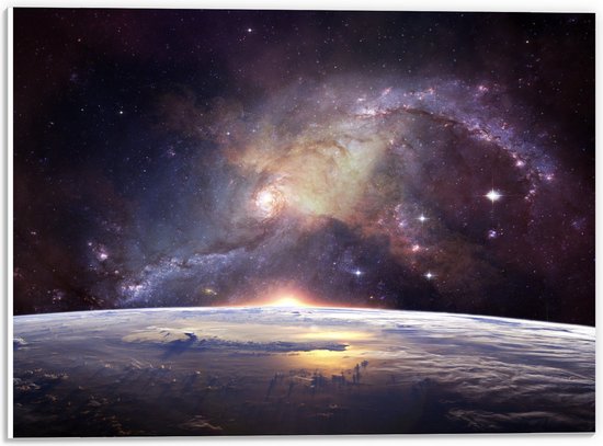 PVC Schuimplaat- Galaxy Lucht vanaf Planeet - 40x30 cm Foto op PVC Schuimplaat