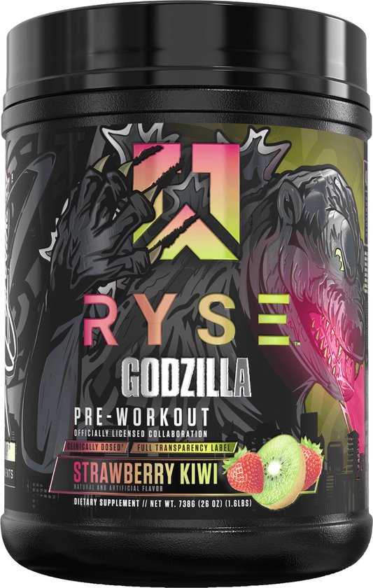 RYSE Godzilla Strawberry Lemonade 792g Pre workout bol