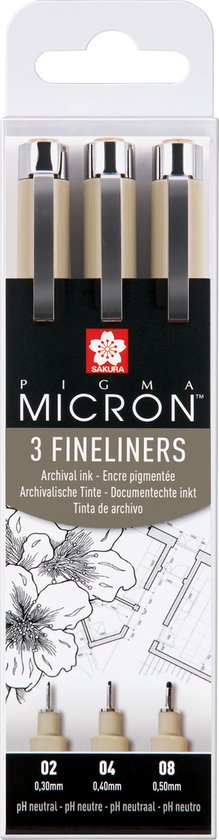 Sakura Pigma Micron 3 zwarte fineliners | bol.com