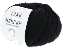 Lang Yarns Merino Plus - 04 zwart - Merinowol Garen