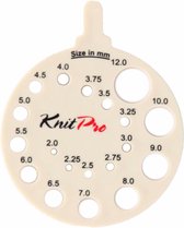 KnitPro Breinaaldenmeter rond - ecru