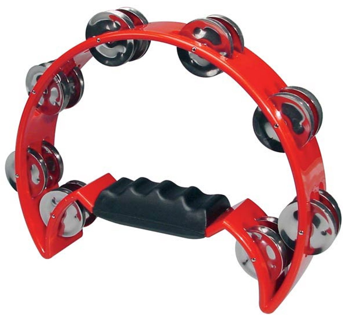 Tamboerijn - Hayman HTA-40-RD - Halve maan - Beatring - 16 paar schellen - Plastic - Rood