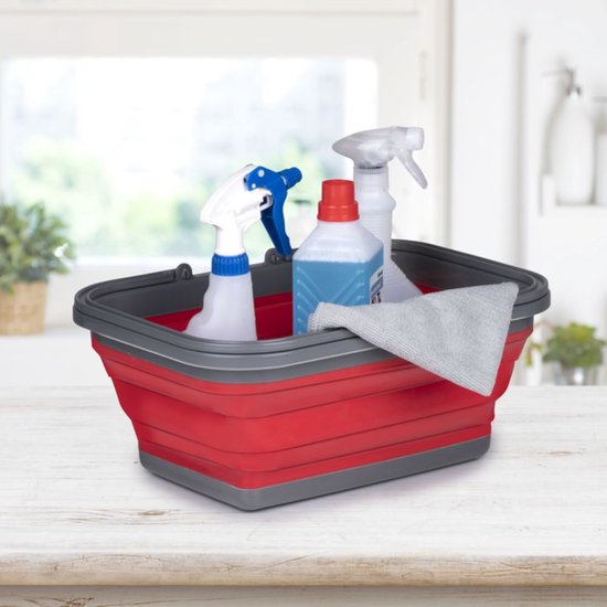 Prym Foldable Sewing Basket, Grey, 38 x 26 x 16 cm