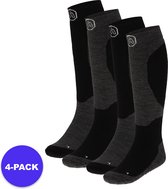 Apollo (Sports) - Chaussettes de ski enfant - Unisexe - Multi Zwart - 23/26 - 4-Pack - Forfait économique
