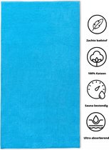 Funnies Strandlaken XL | Turquoise | 100 x 200cm | 500 gram/m2 | Saunalaken