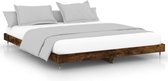 vidaXL Cadre de lit Bois traité Chêne fumé 120 x 200 cm