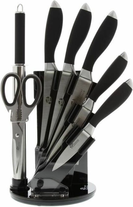PRADEL EXCELLENCE Bloc rotatif de 5 couteaux de cuisine + pistolet