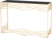 Console DKD Home Decor Kristal Zwart Gouden Metaal (120 x 40 x 80 cm)