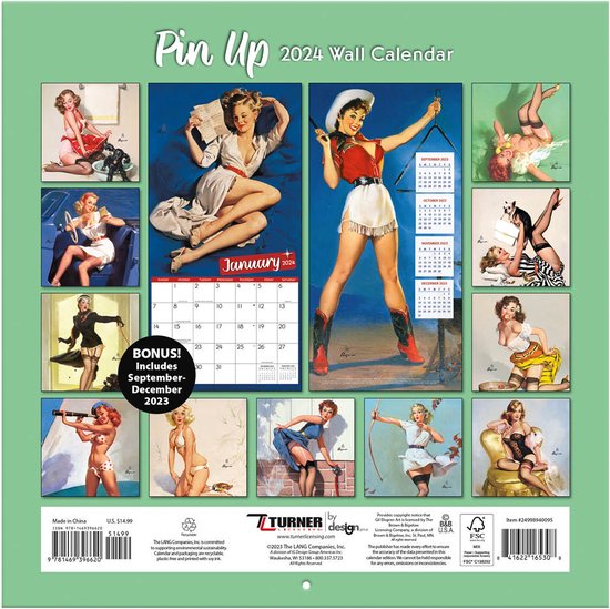 2024 Pin Up Girls Wall Calendar