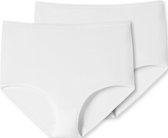 SCHIESSER 95/5 slips (pack de 2) - slip maxi femme coton bio blanc - Taille : 44