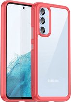 Hoesje Acryl Back Cover Rood Geschikt voor Samsung Galaxy A54