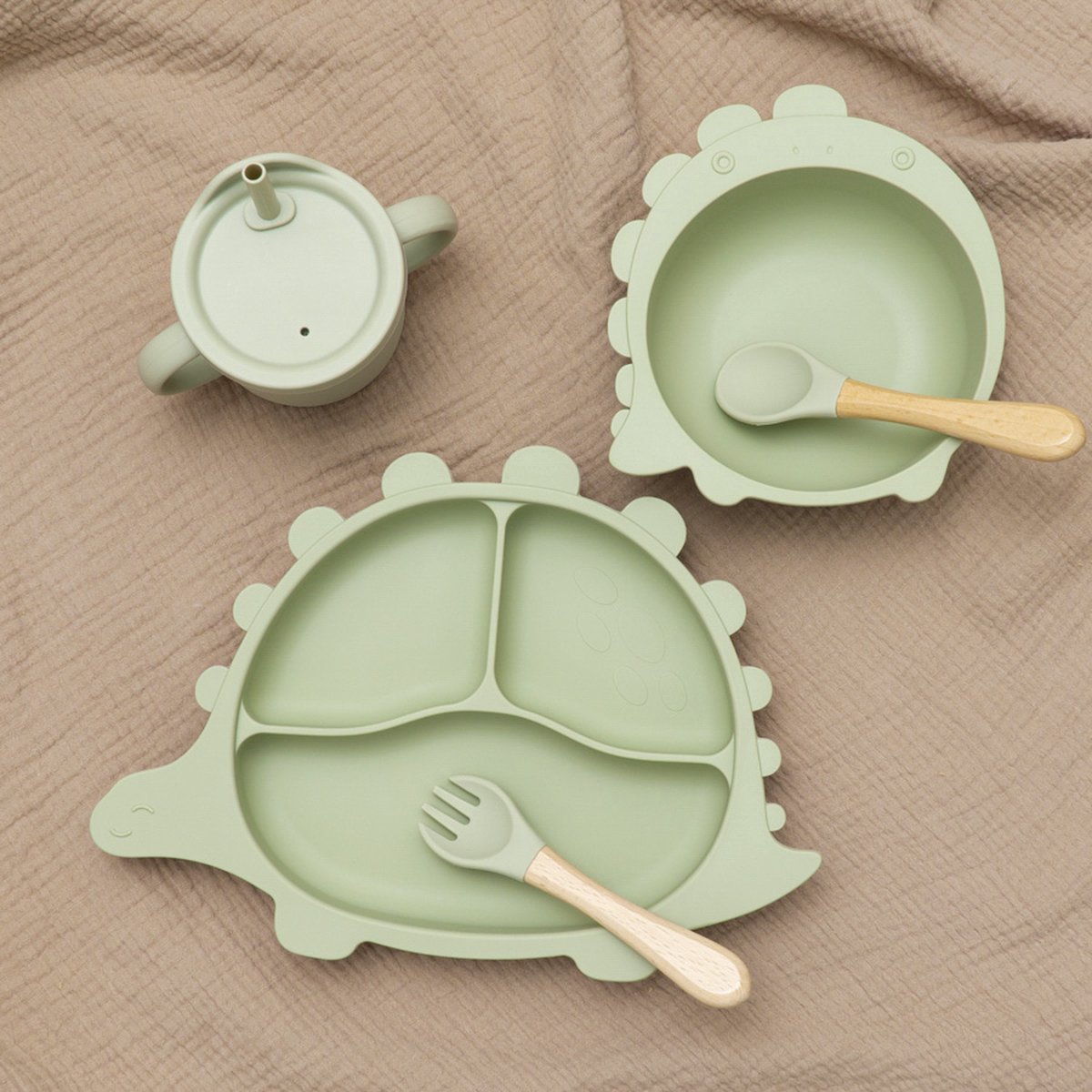 Assiette plateau en silicone Deer Friends – Les Baby's