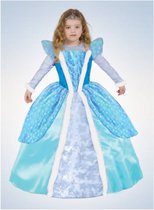 Principessa Cristalle di Neve - prinsessenjurk - 6-8 jaar - frozen - Elsa - blauw- 111 cm