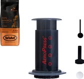 Aeropress Coffee Maker + Bristot 100% Arabica gemalen koffie 250gr