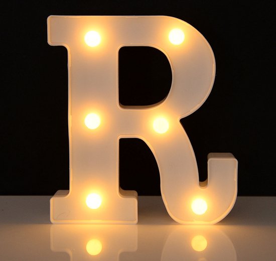 Lettre lumineuse R - 22 cm - Wit - LED