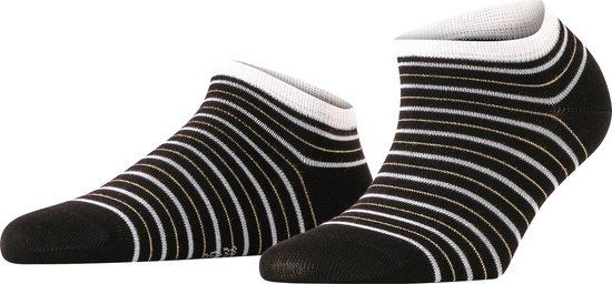 FALKE Stripe Shimmer gestreept met patroon katoen sneakersokken dames