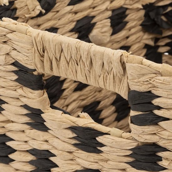 5x stuks rotan gevlochten opbergmand/opbergbox kunststof - Taupe - 15 x
