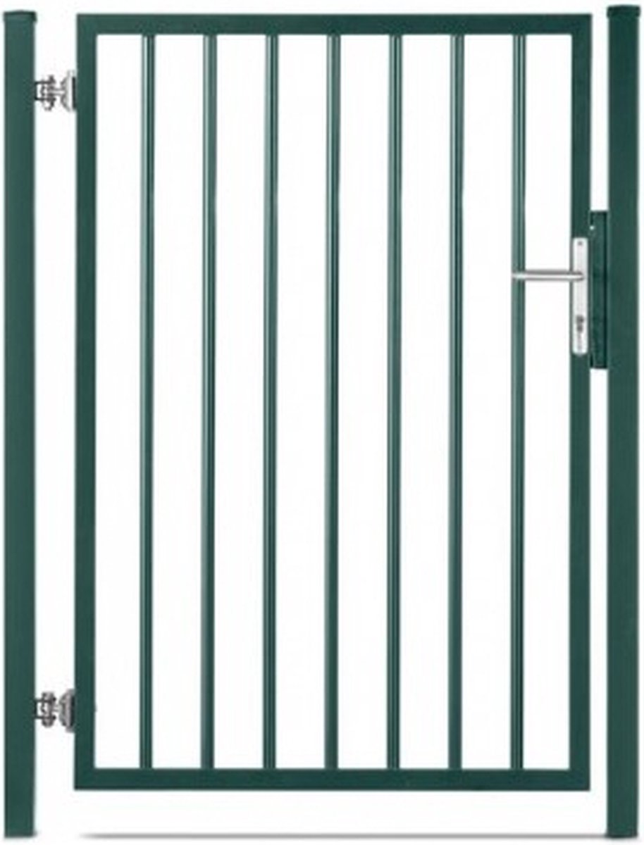 Grenen Tuinpoort 150x195 cm | Stalen frame met slotkast | Verstelbaar | 17x140 mm