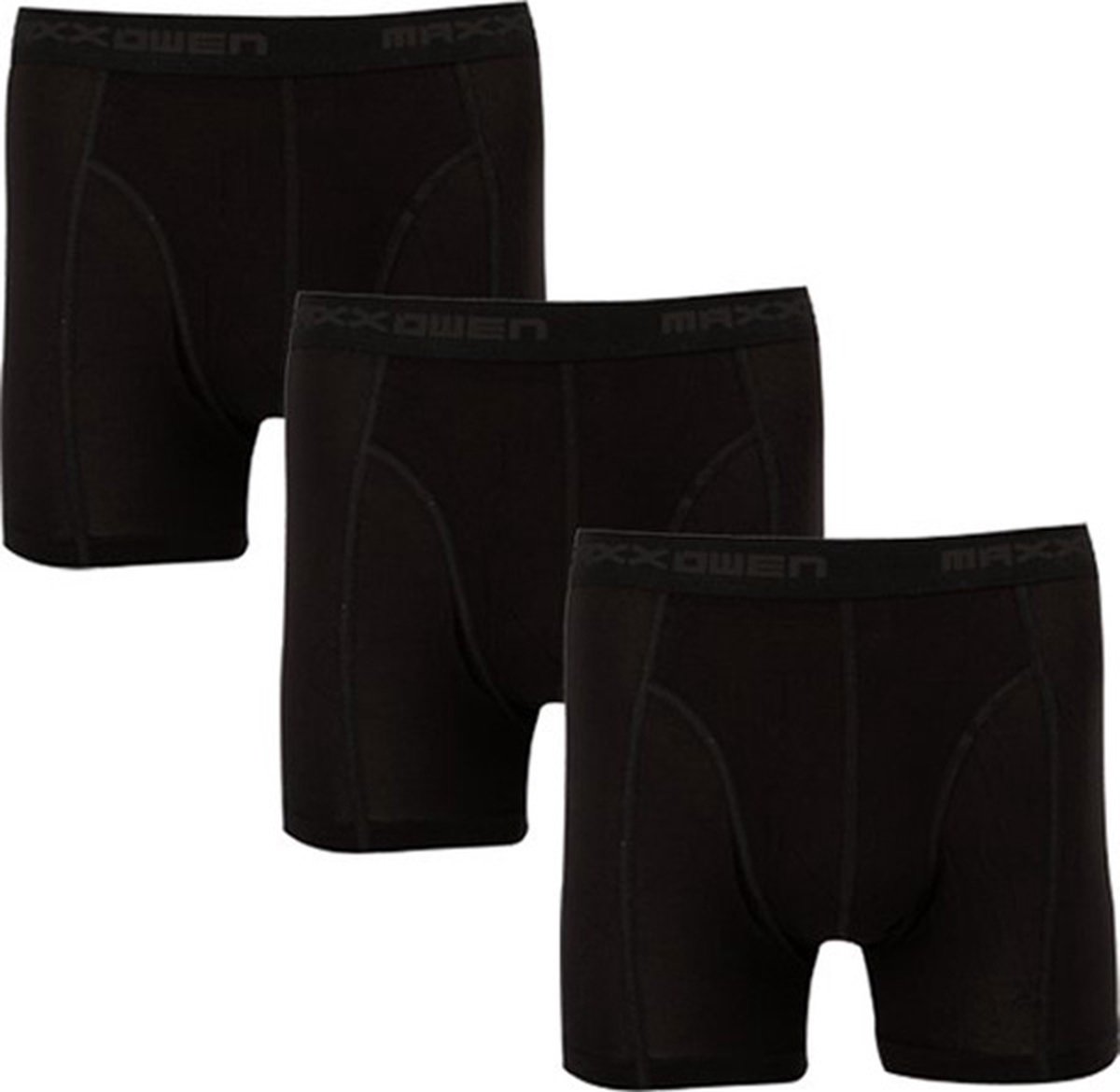 Bamboo Boxershort- Bamboo Onderbroeken - Maxx Owen - Super zacht - Antibacterieel - Perfect draagcomfort - 95% Bamboo - 3 stuks - Zwart - L