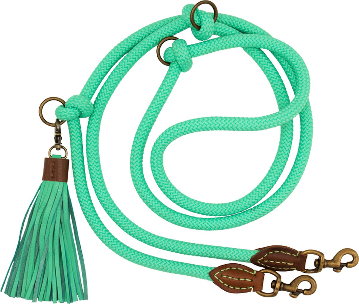 Extra Lang Jade Hondenriem L (220 cm X 1,4 cm)