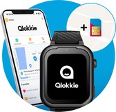 Qlokkie Kiddo Pro - Montre GPS Enfant 4G - Tracker GPS - Appel vidéo - Définir la zone de sécurité - Fonctions d'alarme SOS - Smartwatch Kids - Avec carte SIM et application mobile - Zwart