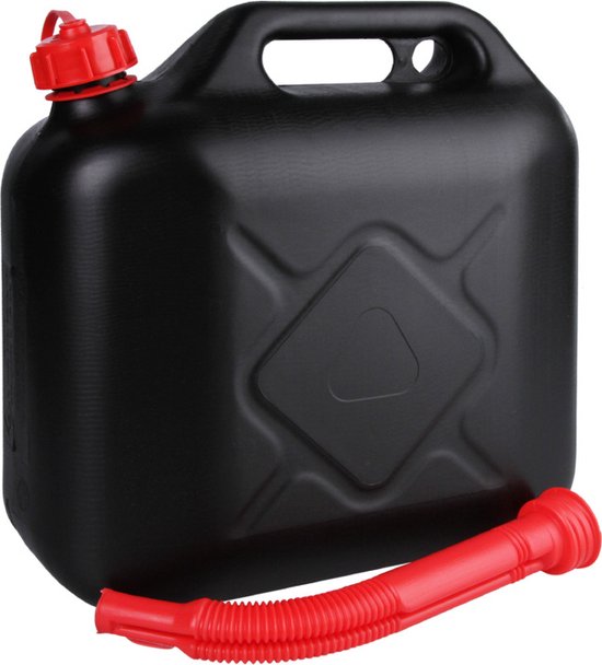 Foto: Jerrycan voor benzine en diesel incl schenktuit 10 liter