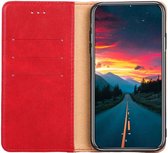 Google Pixel 7a Hoesje Retro Wallet Book Case Kunstleer Rood