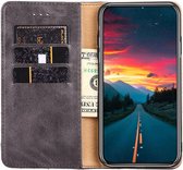 Google Pixel 7a Case Retro Wallet Book Case Simili Cuir Grijs