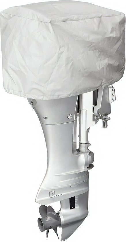 Hoes voor bootmotoren, volledige buitenboordmotor met 420D Heavy Duty Oxford -stof extra PVC-coating, waterdichte buitenboordmotor voor Mercury-motorafdekkingsboot (420D, 8-10 pk