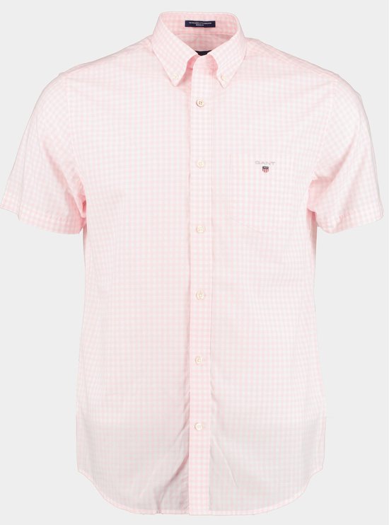 Gant Casual hemd korte mouw Roze Reg Broadcloth Gingham SS BD 3046701/637