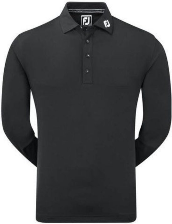 FootJoy Thermolite Long Sleeved Golfshirt - Zwart - Maat XXL