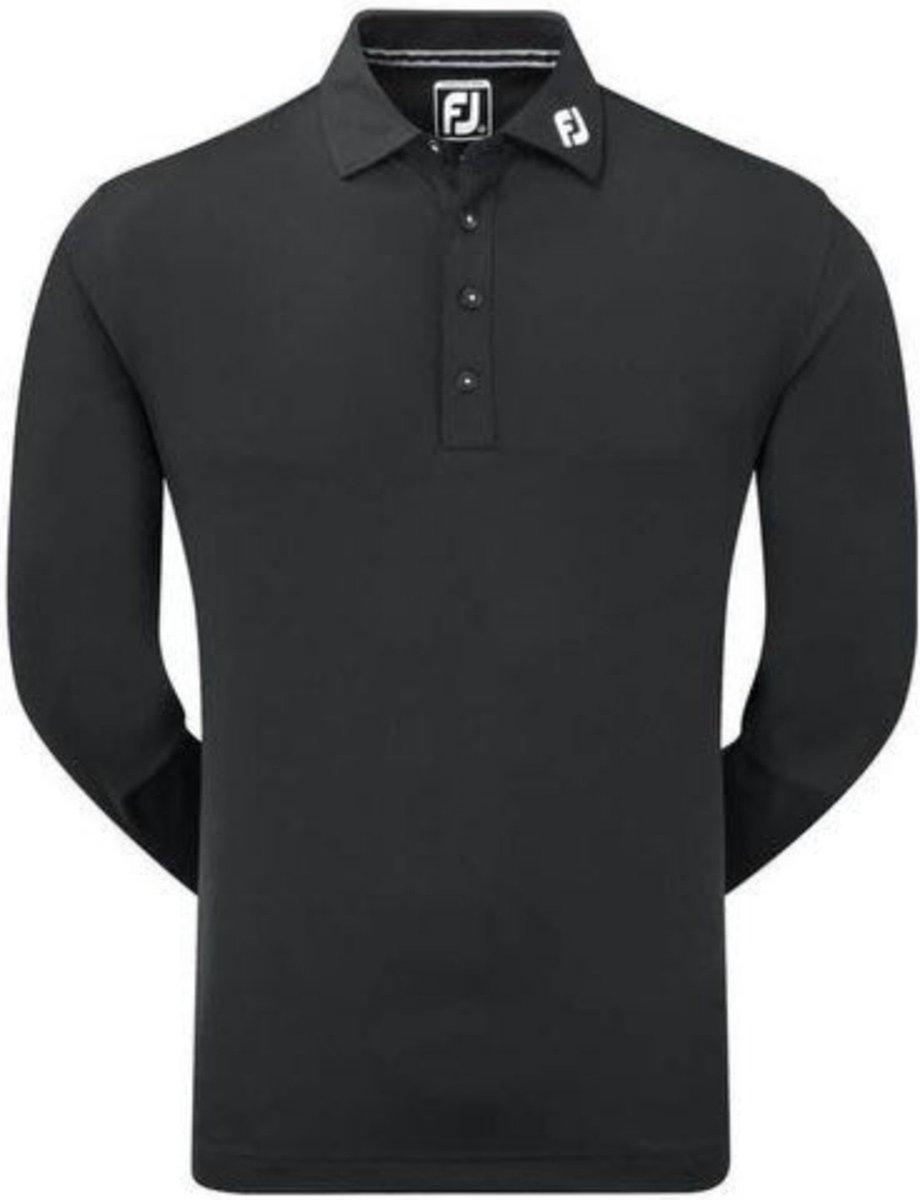 FootJoy Thermolite Long Sleeved Golfshirt - Zwart - Maat XXL