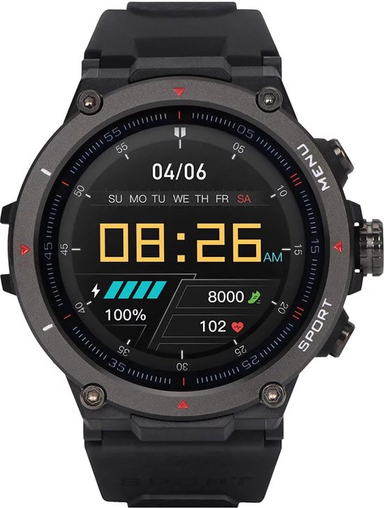 Garett Electronics Smartwatch GRS PRO Zwart bol