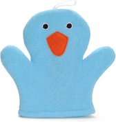 Badhandschoen voor Kinderen Blauwe Pinguin - Baby Shower Glove - Douche Handschoen - Washandjes Baby