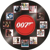 Wandbord LP Vinyl Look Film Movie Artiesten - 007 James Bond Collage Of Movies