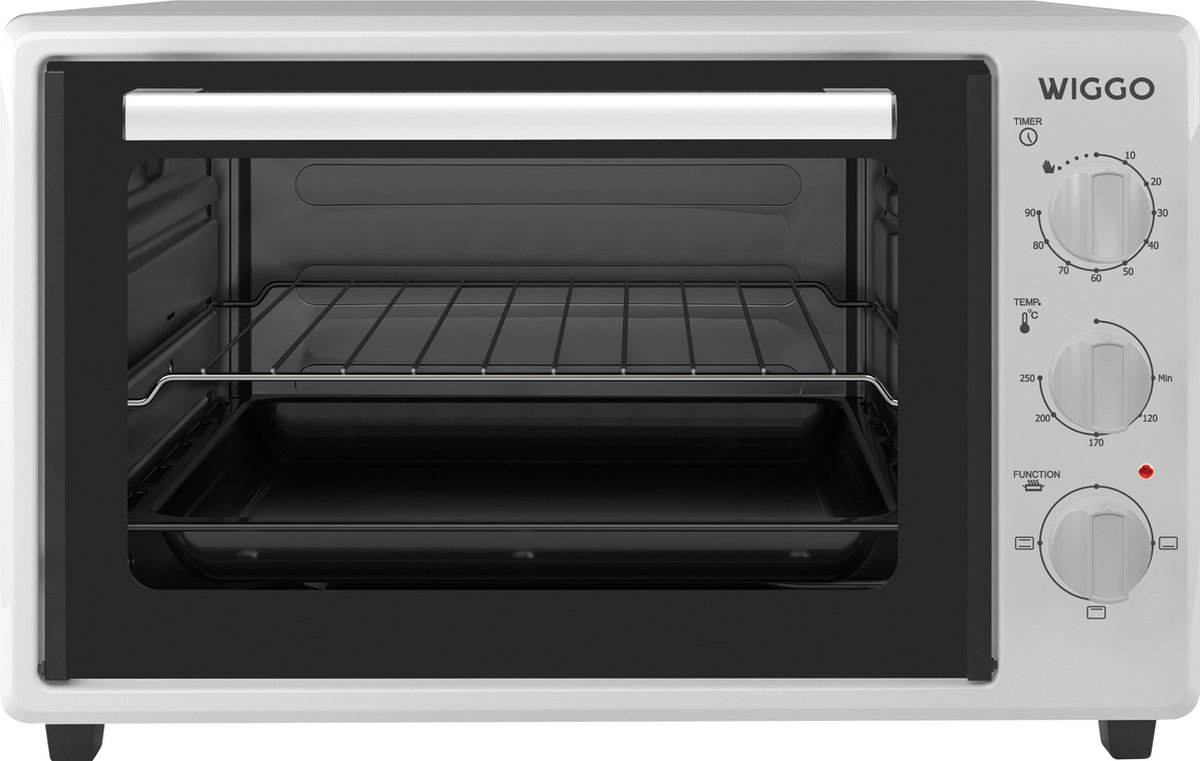 Wiggo WMO-E353(W) - Vrijstaande Mini Oven - Electrisch - 50 CM - 35 liter - 1800 W - 5 Jaar Garantie - Wit – foto 2