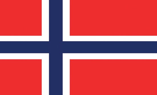 Fotobehang - Vlies Behang - Noorse Vlag - Noorwegen - 254 x 184 cm