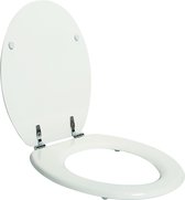 SENSEA - Toiletbril POP - Ovaal - Hout MDF - FSC gecertificeerd - Kleur Wit - Glanzende afwerking - Universele zitting - Toiletdeksel