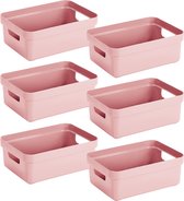 Sunware - Sigma home opbergbox 9L roze - Set van 6