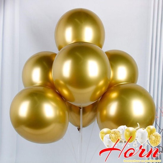 20 gouden chrome ballonnen - 30 CM