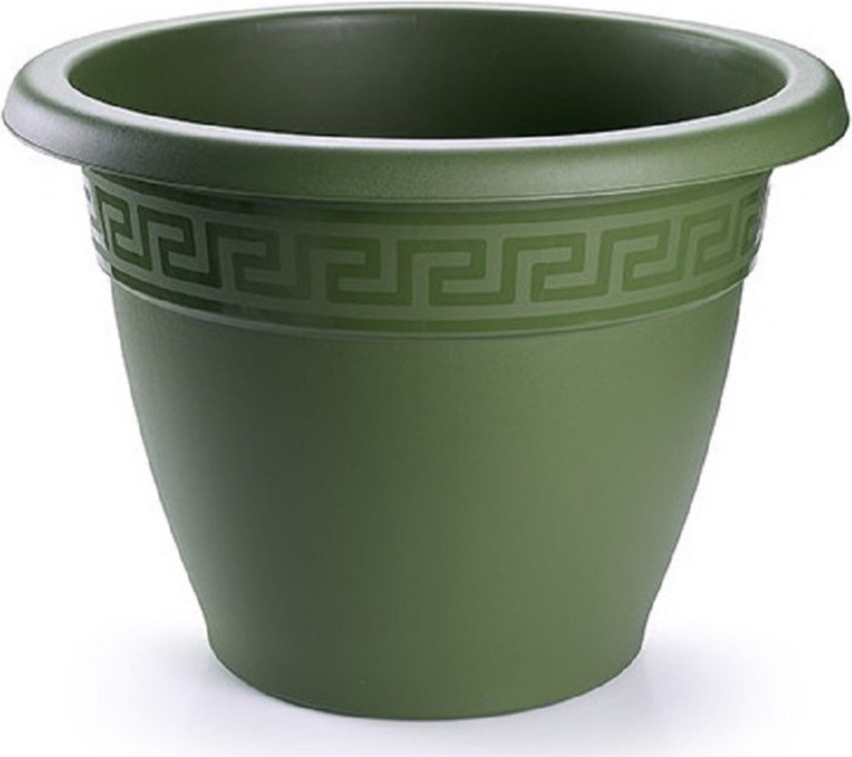 Plasticforte Plantenpot - donkergroen - 30x23 cm - bloempot - kunststof - rond
