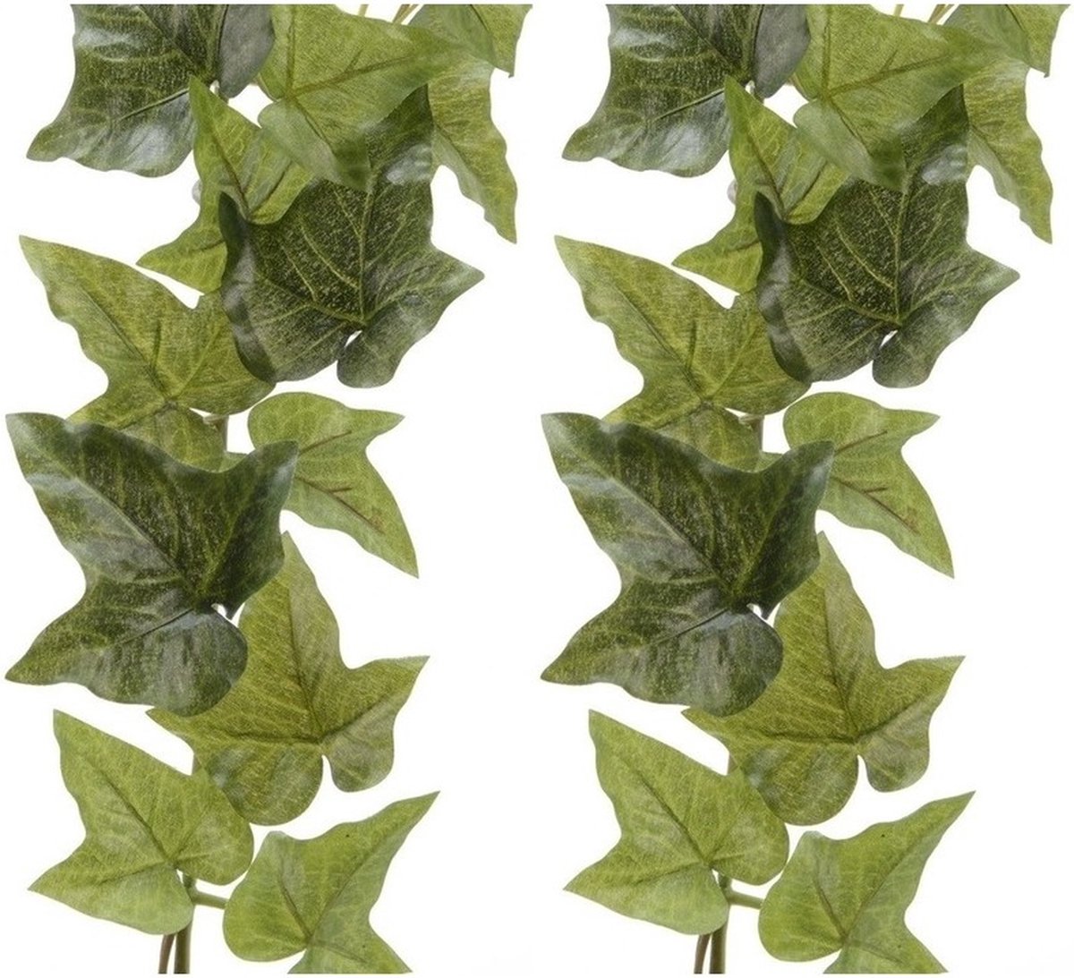 Bellatio Flowers & Plants 2x Groene Hedera Helix/klimop kunstplant slingers 180 cm - Kunstplanten/nepplanten - Hangplanten