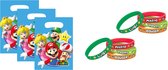Amscan - Super Mario - Sacs à main - Bracelets - 8 pièces - Cadeau de friandises et de documents.
