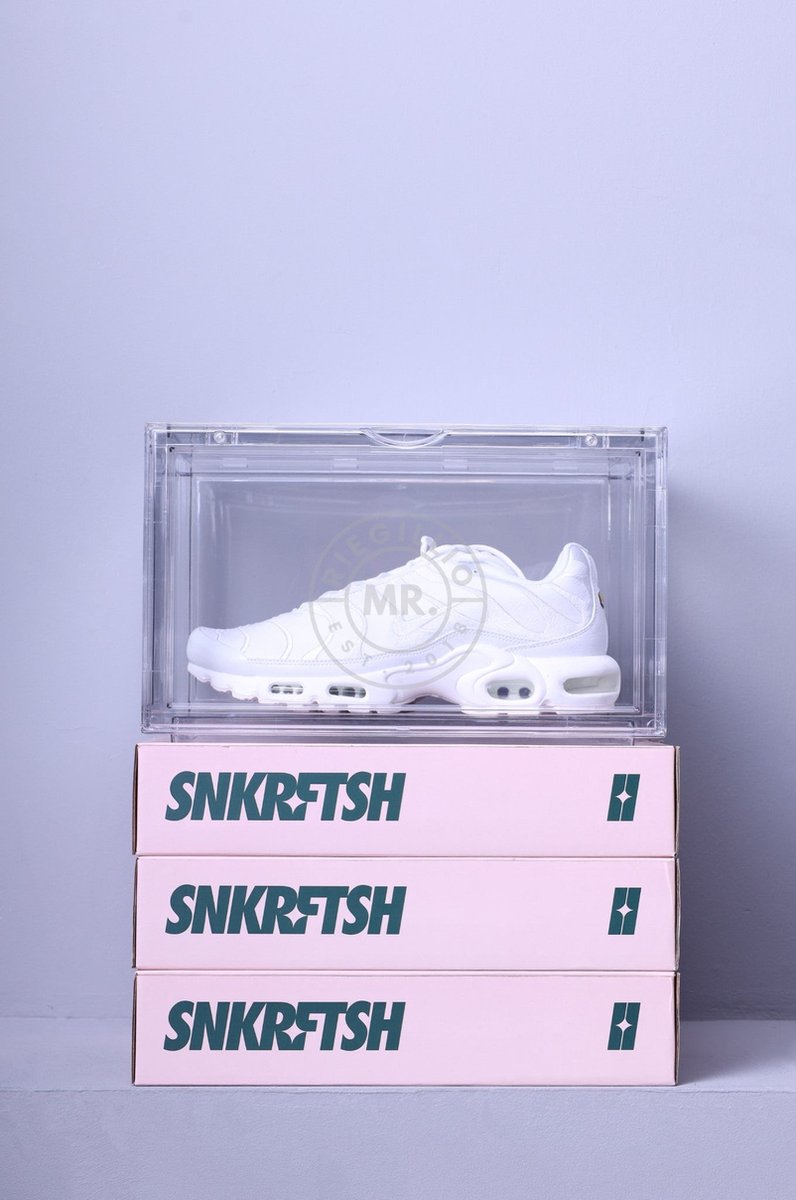 Premium Sneaker Box - Transparant - Schoenenopberger - Stapelbaar - Transparant Sideways (met Deurtje en Magneetjes)